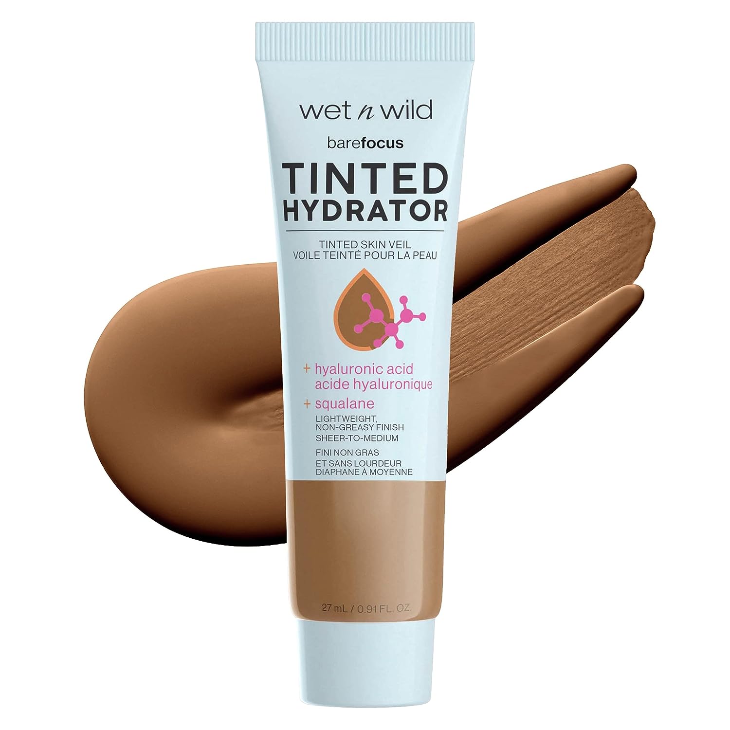 230816052232573_1 Wet n Wild Bare Focus Tinted Hydrator Matte Finish, Light Medium, Oil-Free, Moisturizing Makeup | Hyaluronic Acid | Sheer To Medium Coverage - Image 1